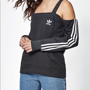 🖤Adidas Info Poster Off-Shoulder Crew Sweater🖤
